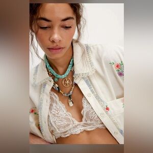 FREE PEOPLE Sky Charm Bandana Necklace